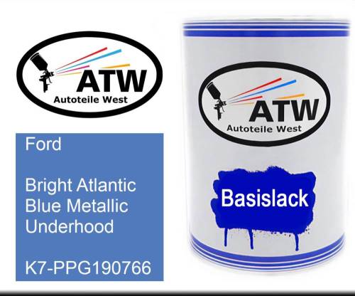 Ford, Bright Atlantic Blue Metallic Underhood, K7-PPG190766: 500ml Lackdose, von ATW Autoteile West.